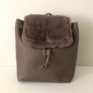 NWT Faux Fur Backpack